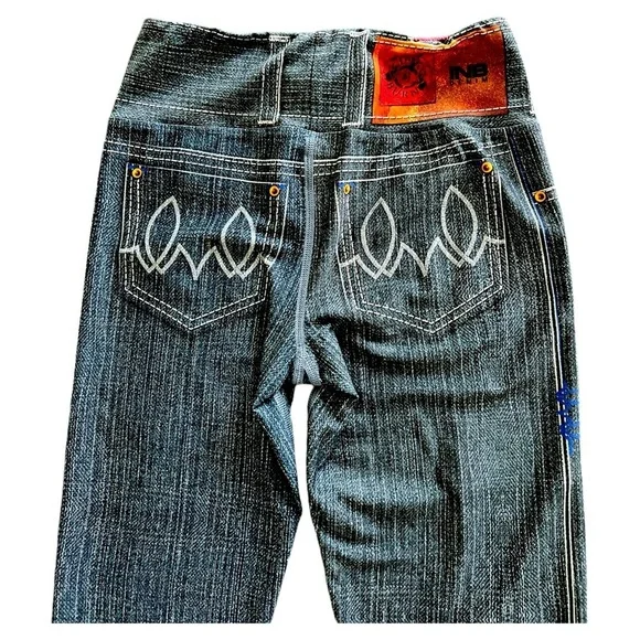 INKnBURN denim mid calf capri leggings size 2 - Picture 2 of 4